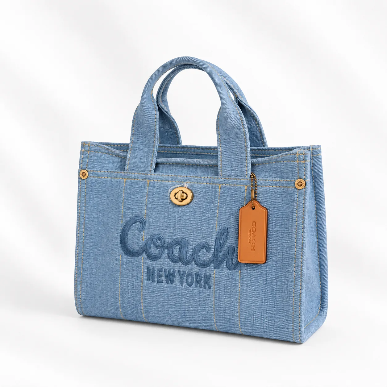 Coach Cargo Tote in Denim