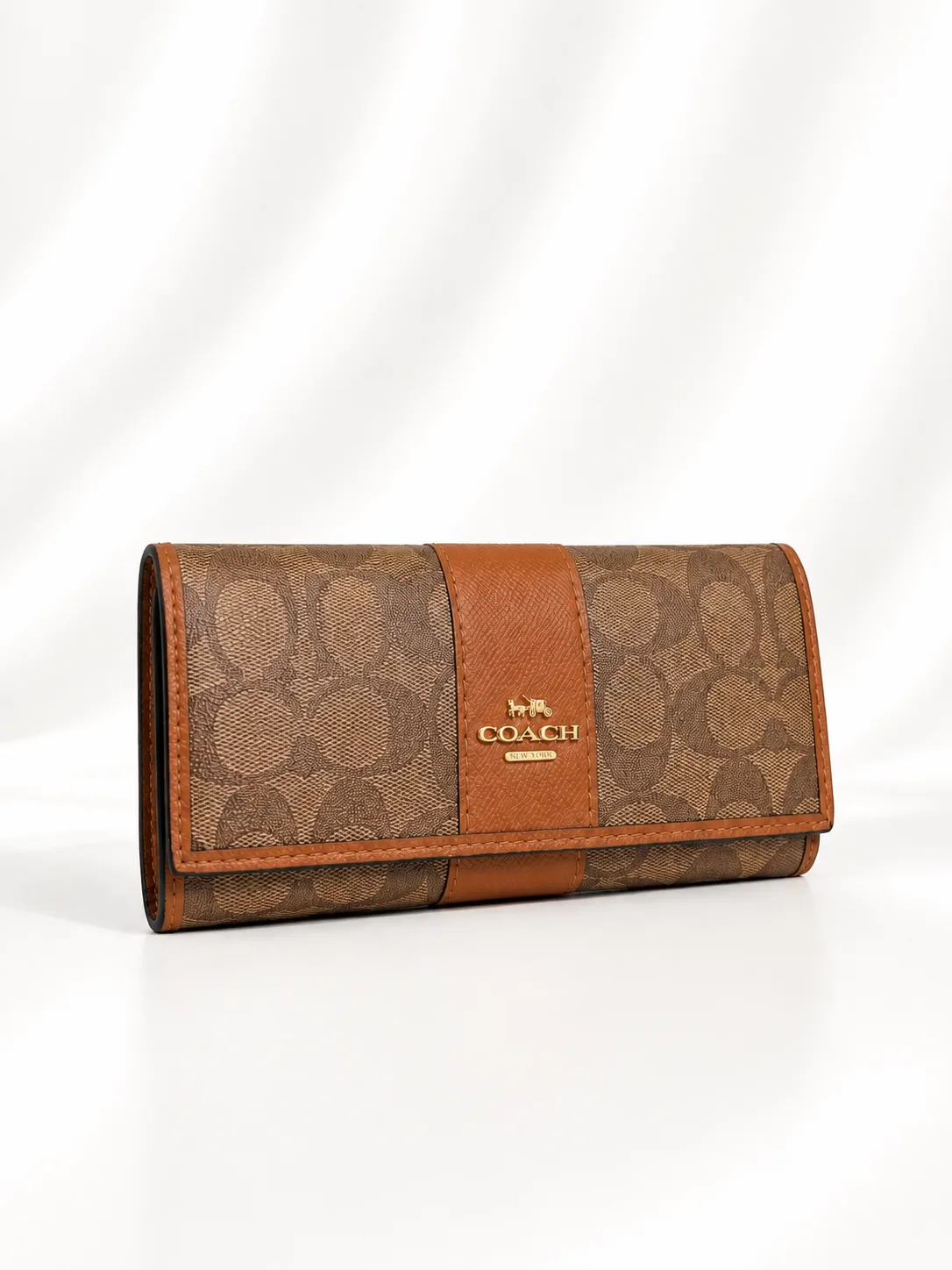 Coach Slim Trifold Wallet in Signature Canvas